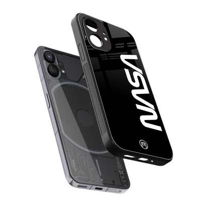 nasa black back phone cover | glass case for nothing phone 1