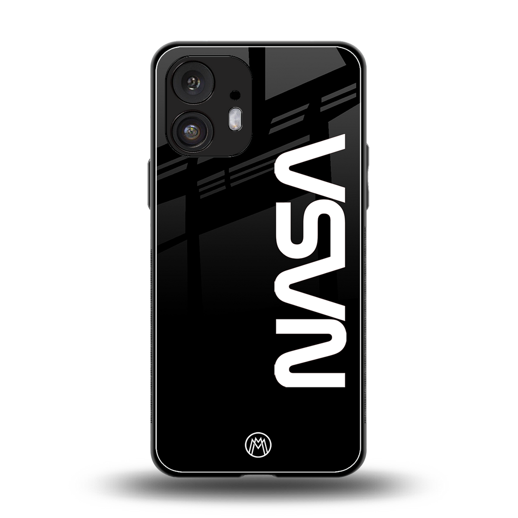 nasa black back phone cover | glass case for nothing phone 2