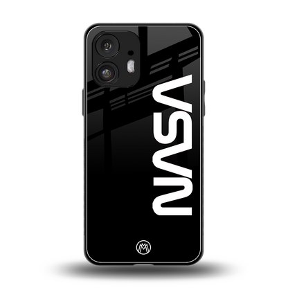 nasa black back phone cover | glass case for nothing phone 2