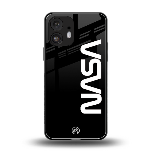 nasa black back phone cover | glass case for nothing phone 2