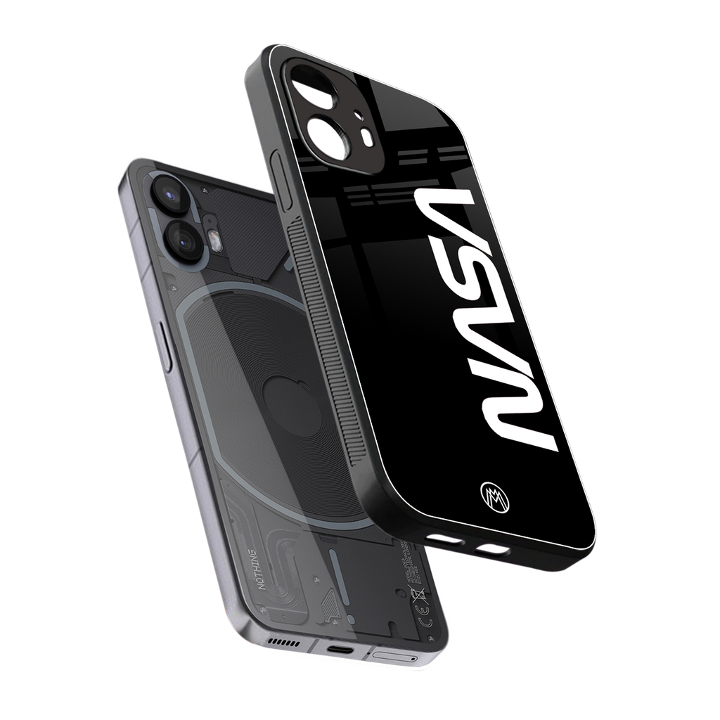 nasa black back phone cover | glass case for nothing phone 2