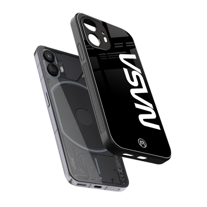 nasa black back phone cover | glass case for nothing phone 2
