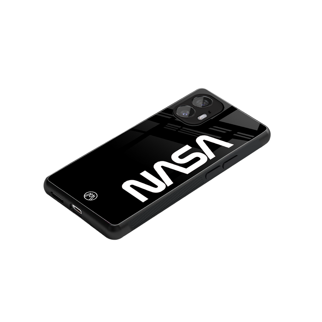 nasa black back phone cover | glass case for nothing phone 2