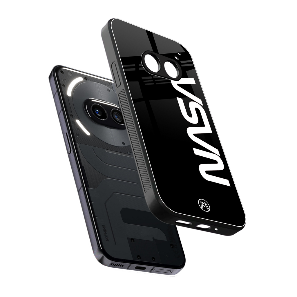 nasa black back phone cover | glass case for nothing phone 2a