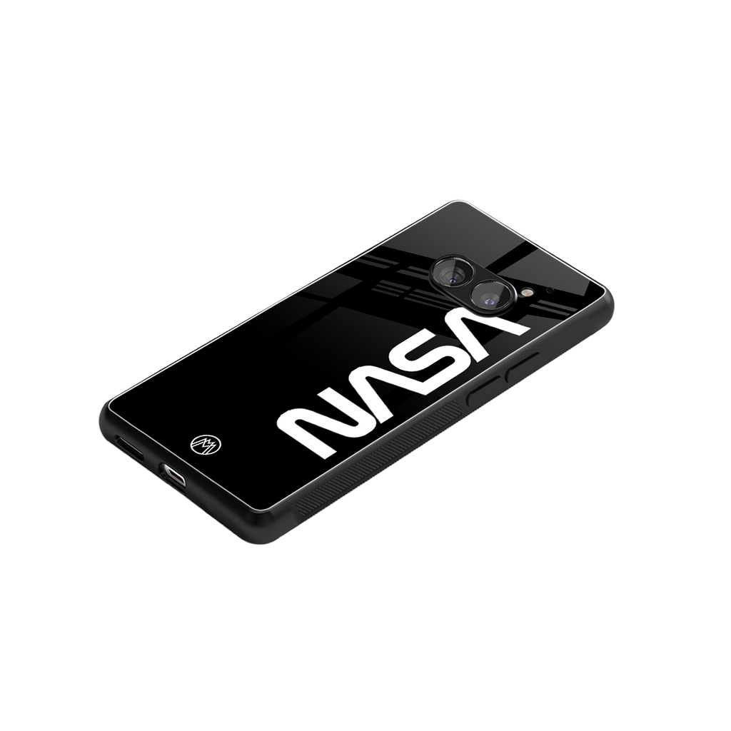 nasa black back phone cover | glass case for nothing phone 2a