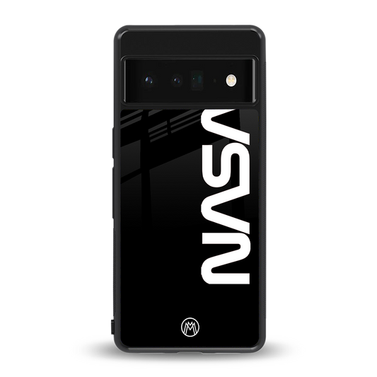 nasa black back phone cover | glass case for google pixel 6 pro