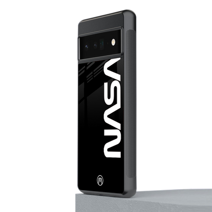nasa black back phone cover | glass case for google pixel 6 pro