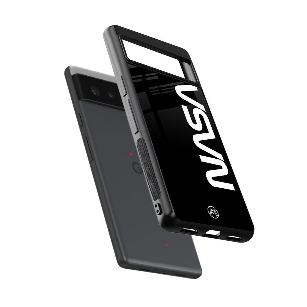 nasa black back phone cover | glass case for google pixel 6