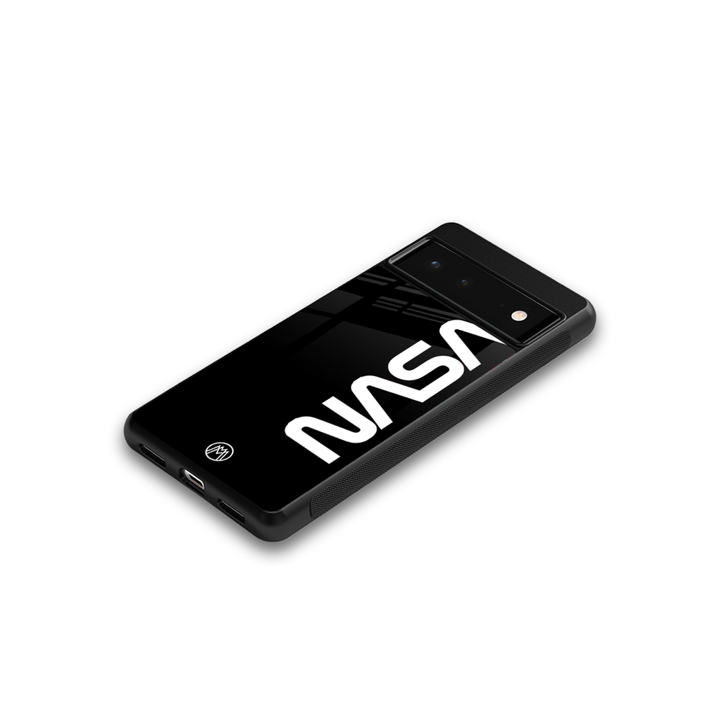 nasa black back phone cover | glass case for google pixel 6