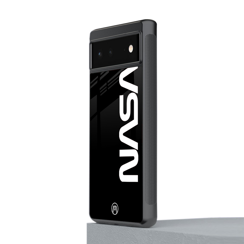 nasa black back phone cover | glass case for google pixel 6
