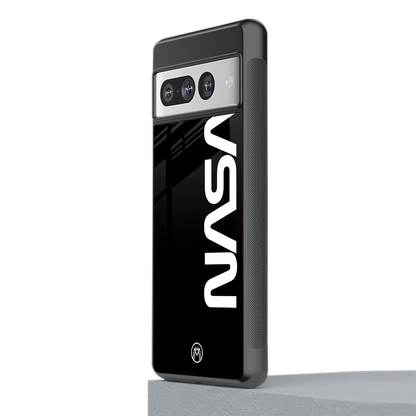 nasa black back phone cover | glass case for google pixel 7 pro