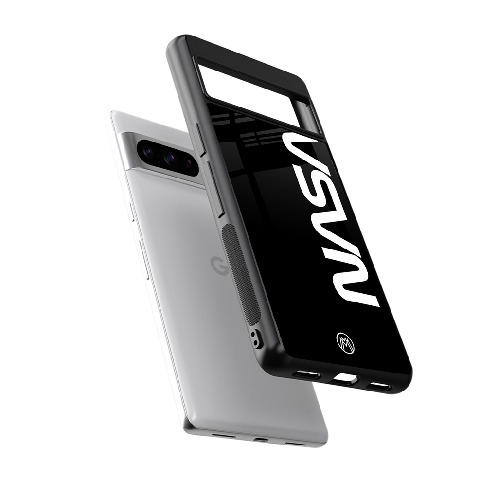 nasa black back phone cover | glass case for google pixel 8 pro