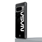 nasa black back phone cover | glass case for google pixel 8 pro