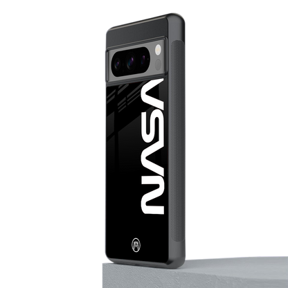 nasa black back phone cover | glass case for google pixel 8 pro