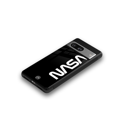 nasa black back phone cover | glass case for Google Pixel 8