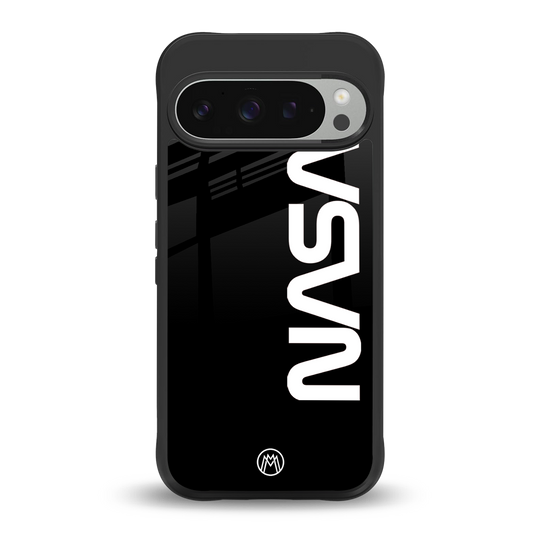 nasa black back phone cover | glass case for google pixel 9 pro xl