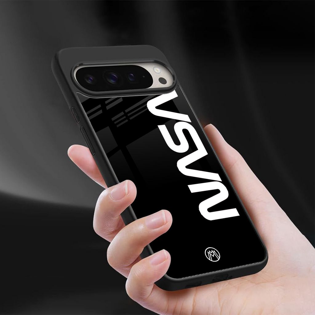 nasa black back phone cover | glass case for google pixel 9 pro