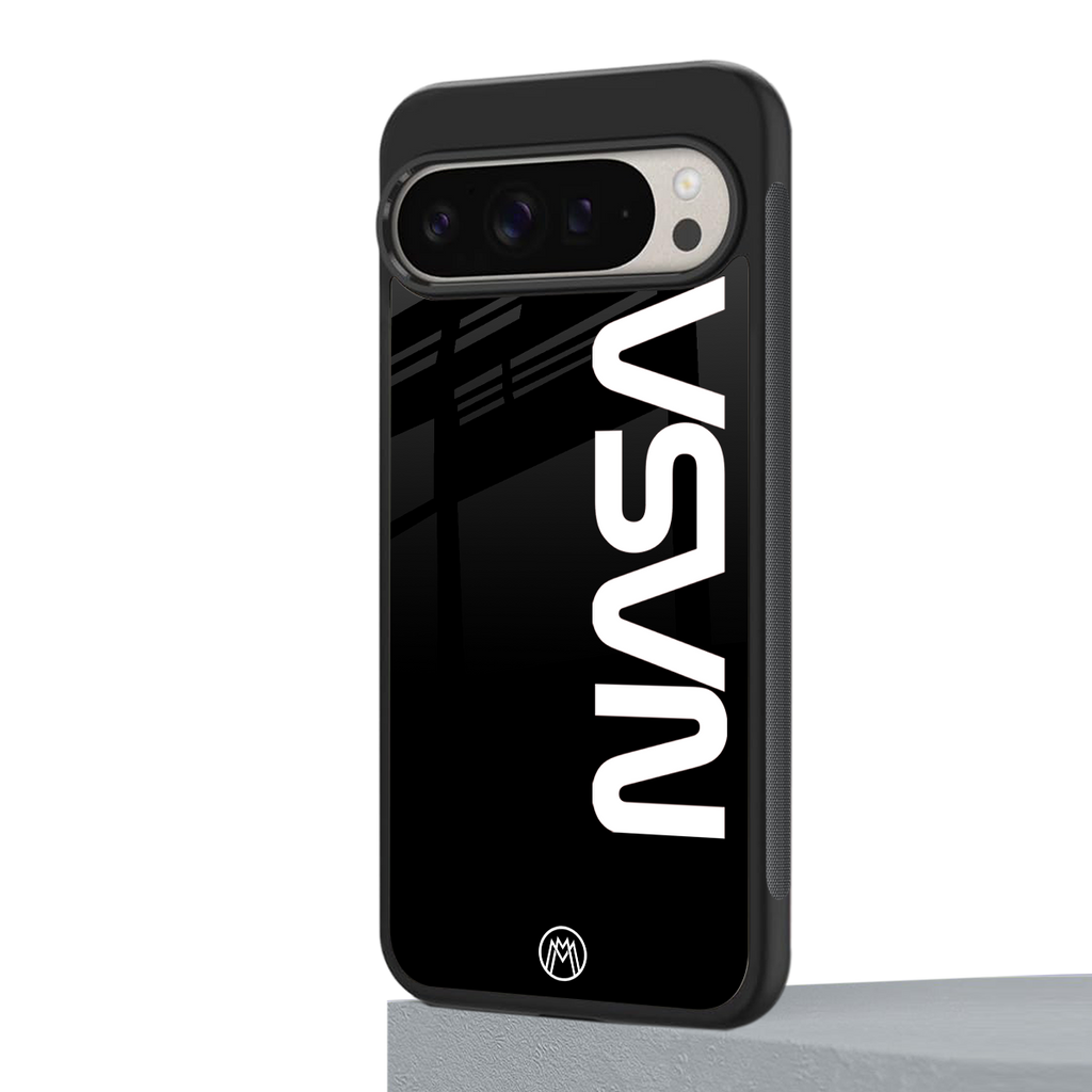 nasa black back phone cover | glass case for google pixel 9 pro