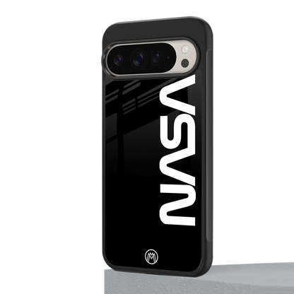 nasa black back phone cover | glass case for google pixel 9 pro