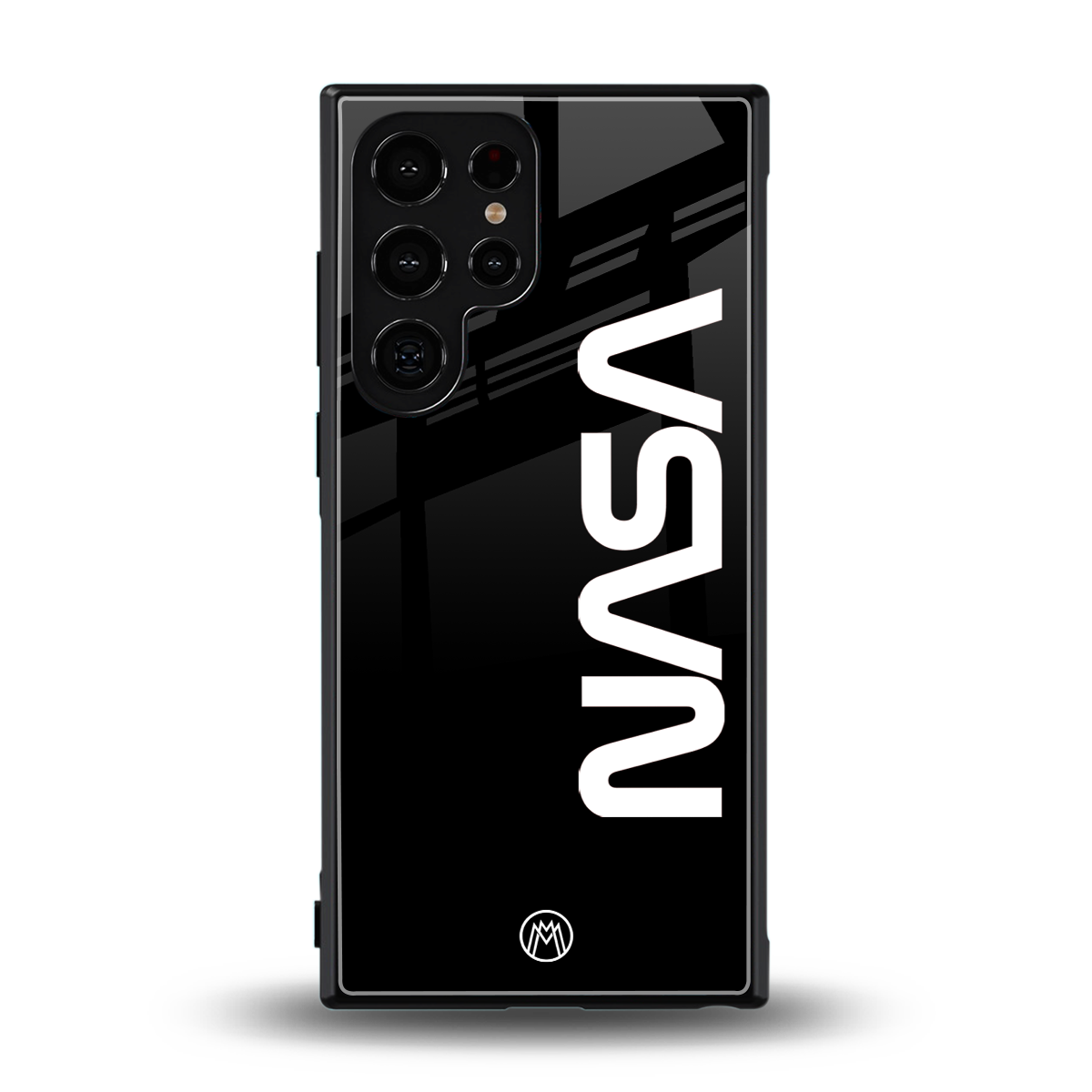 nasa black back phone cover | glass case for samsung galaxy s24 ultra