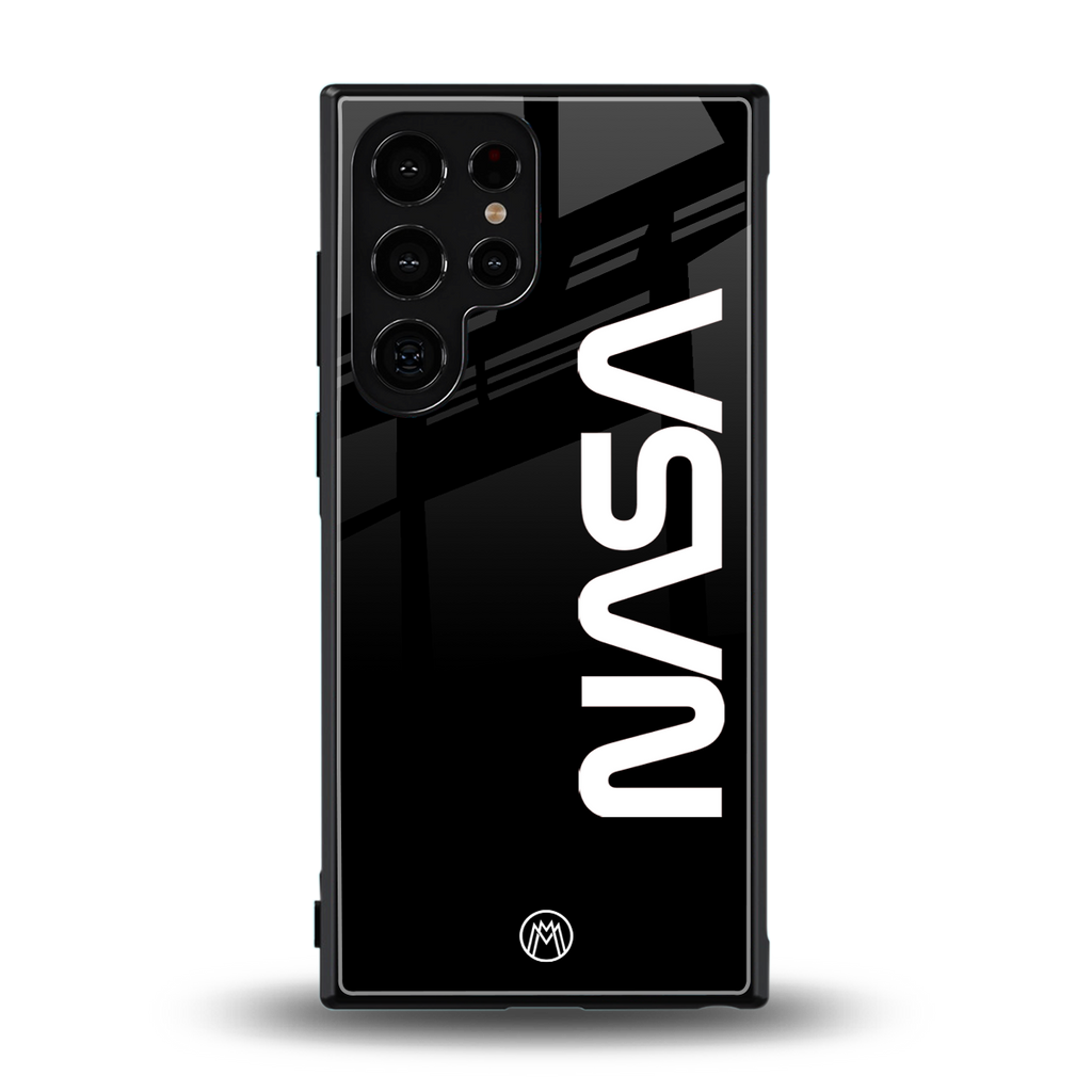 nasa black back phone cover | glass case for samsung galaxy s23 ultra
