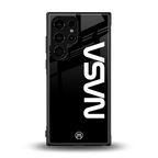 nasa black back phone cover | glass case for samsung galaxy s23 ultra