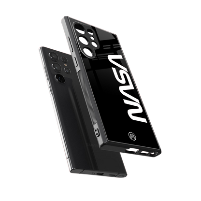 nasa black back phone cover | glass case for samsung galaxy s24 ultra