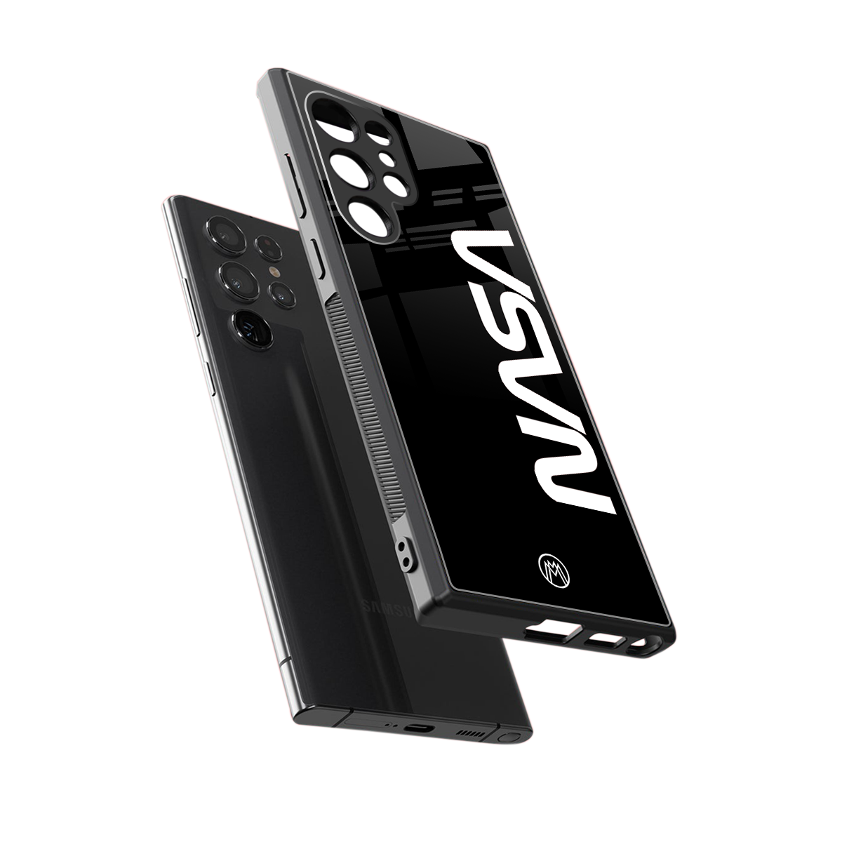 nasa black back phone cover | glass case for samsung galaxy s23 ultra