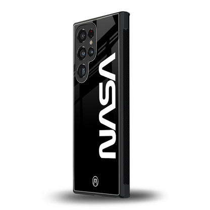 nasa black back phone cover | glass case for samsung galaxy s23 ultra