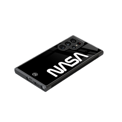 nasa black back phone cover | glass case for samsung galaxy s24 ultra