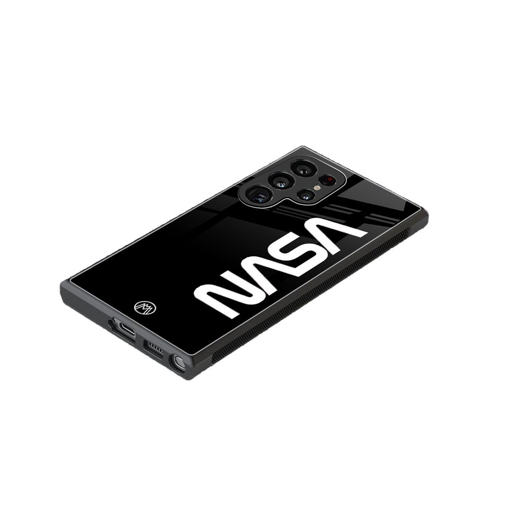nasa black back phone cover | glass case for samsung galaxy s23 ultra