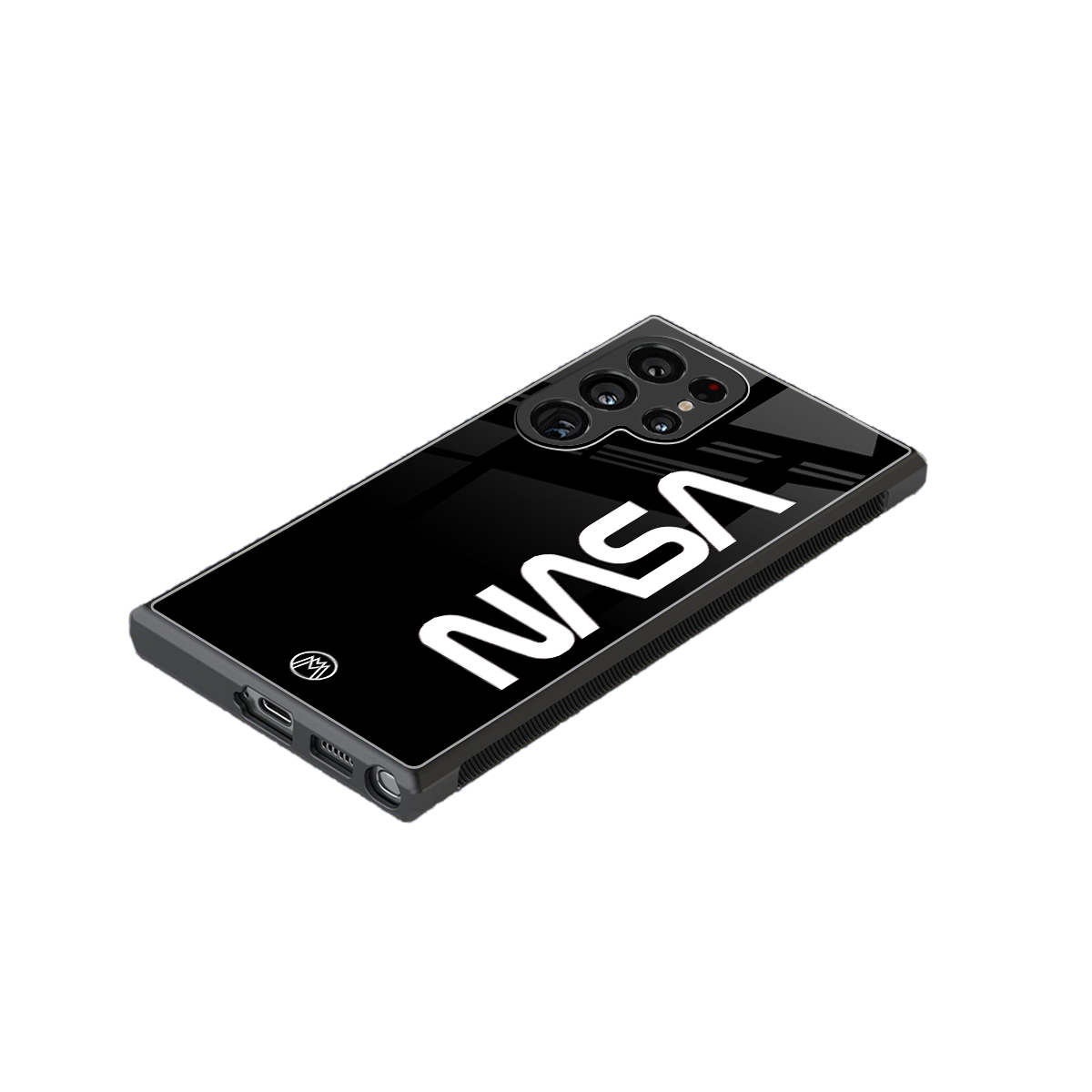 nasa black back phone cover | glass case for samsung galaxy s23 ultra