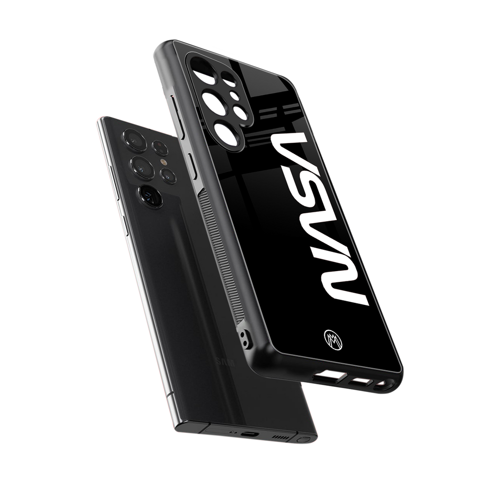 nasa black back phone cover | glass case for samsung galaxy s25 ultra