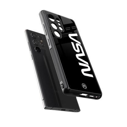 nasa black back phone cover | glass case for samsung galaxy s25 ultra