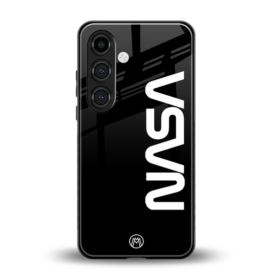 nasa black back phone cover | glass case for samsung galaxy s24 fe