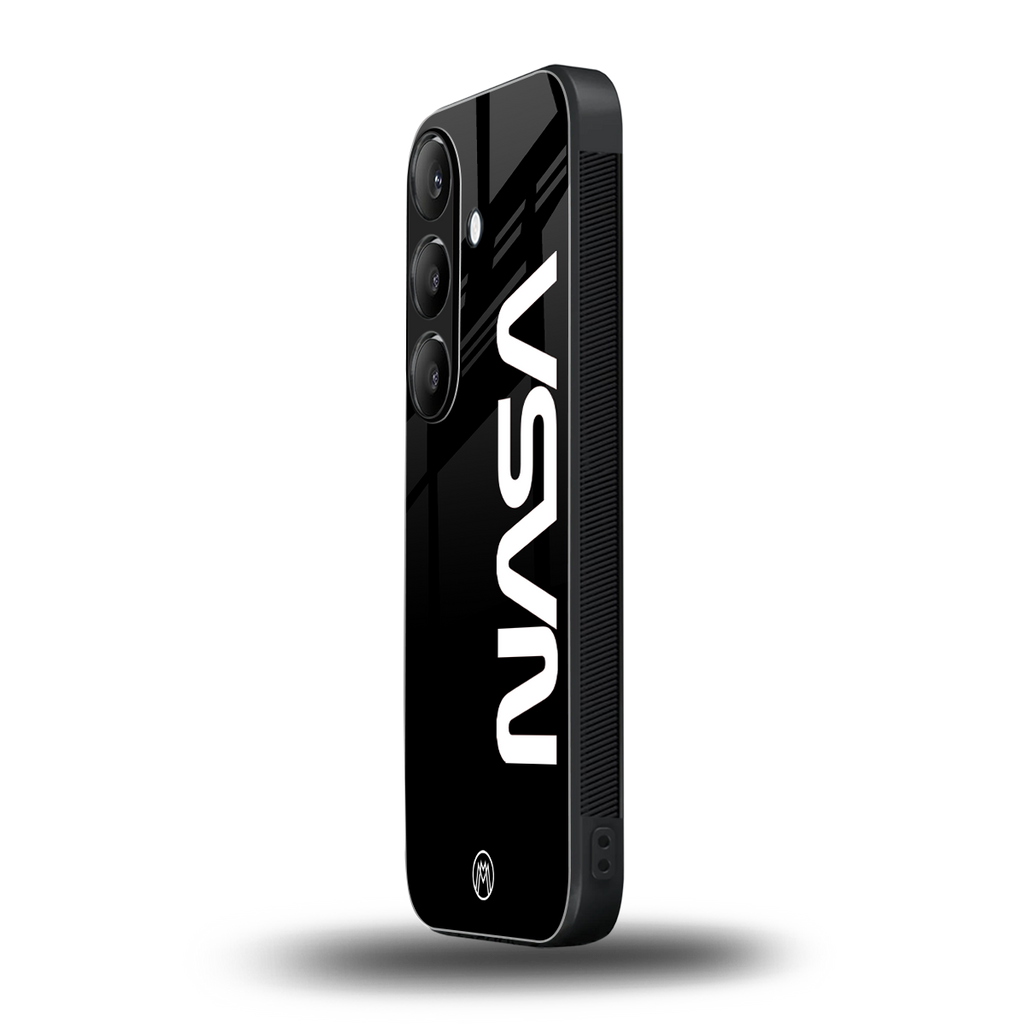 nasa black back phone cover | glass case for samsung galaxy s23 plus