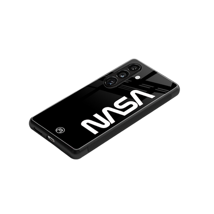 nasa black back phone cover | glass case for samsung galaxy s24 plus