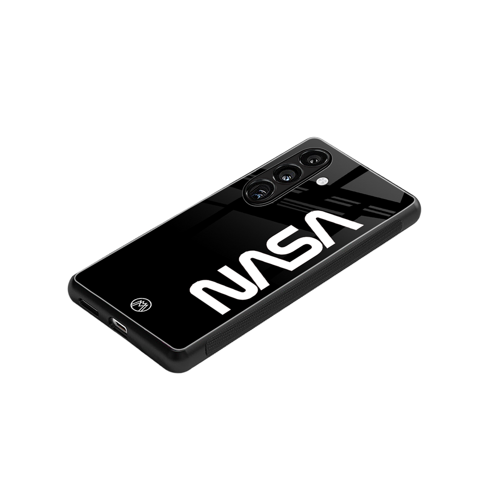nasa black back phone cover | glass case for samsung galaxy s23 plus