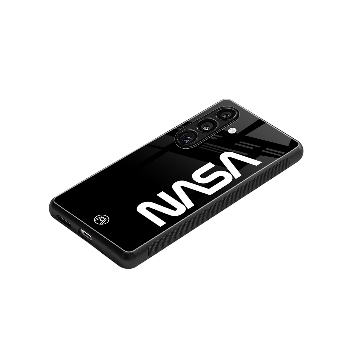 nasa black back phone cover | glass case for samsung galaxy s23 plus