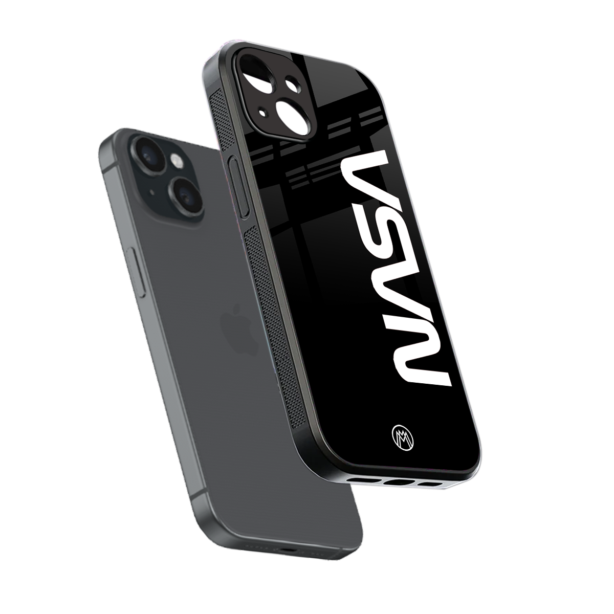nasa black back phone cover | glass case for iphone 15