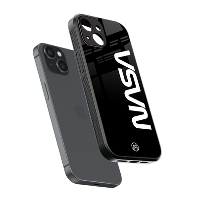 nasa black back phone cover | glass case for iphone 14