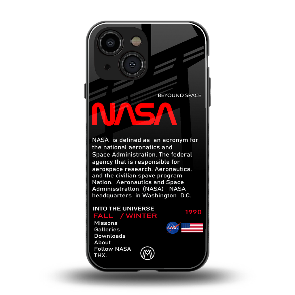 nasa project back phone cover | glass case for iphone 13 mini