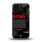 nasa project back phone cover | glass case for iphone 13 pro