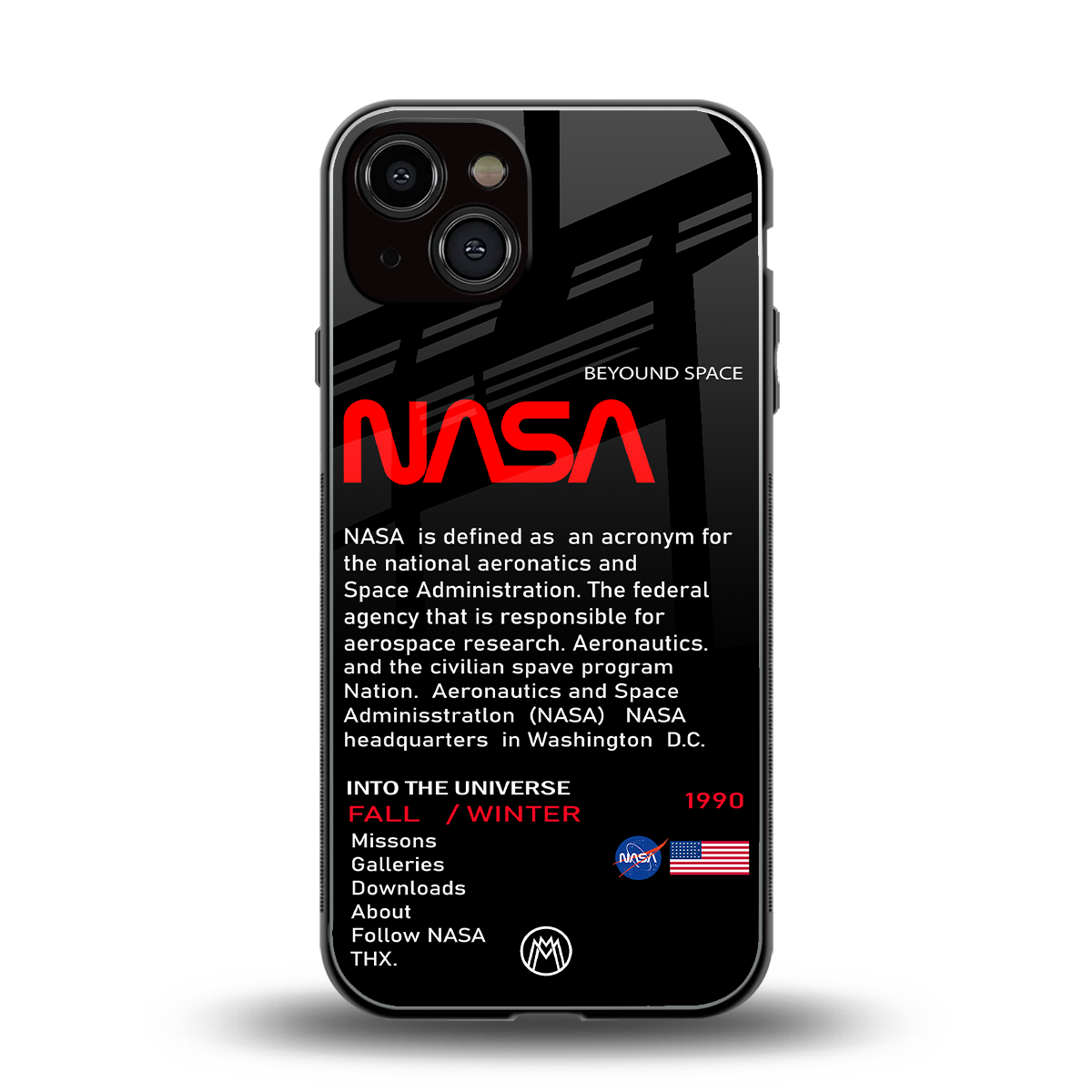 nasa project back phone cover | glass case for iphone 13