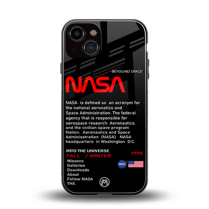 nasa project back phone cover | glass case for iphone 13