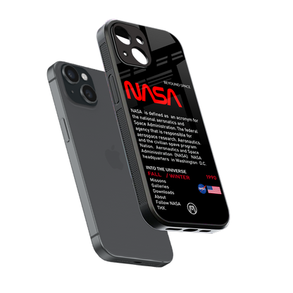 nasa project back phone cover | glass case for iphone 13