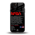 nasa project back phone cover | glass case for iphone 15 plus