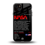 nasa project back phone cover | glass case for iphone 15 plus