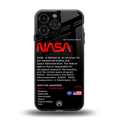 nasa project back phone cover | glass case for iphone 14 pro max