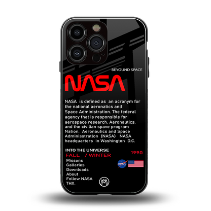 nasa project back phone cover | glass case for iphone 14 pro max